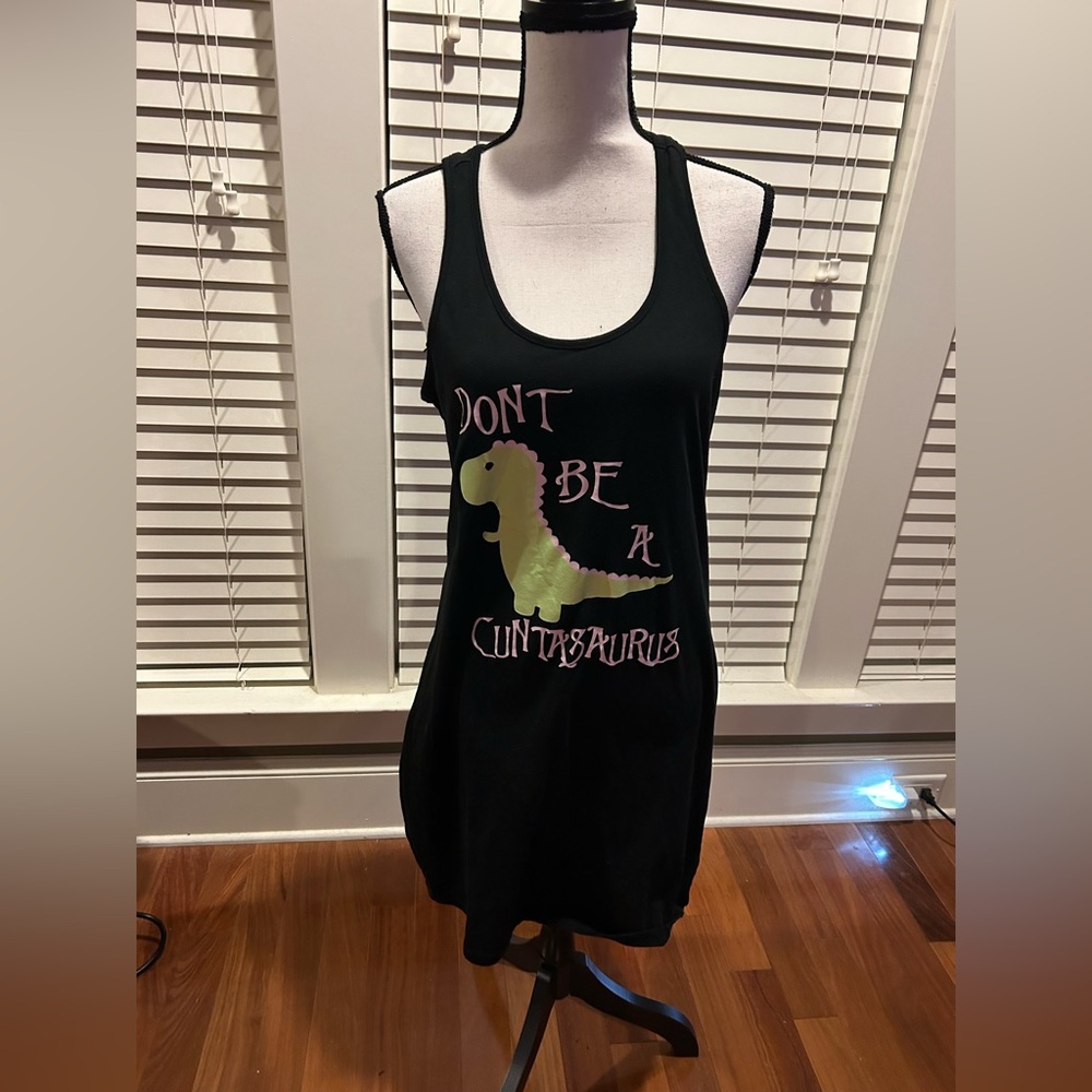 District Made black women's racerback tank dress size L